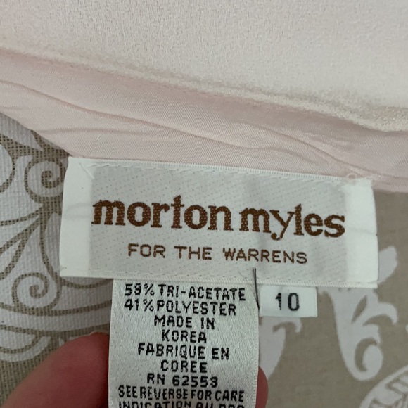 Vintage Morton Myles puff sleeve blush pink dress - Picture 6 of 13